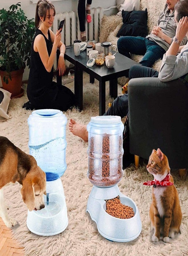 TGOPIT موزع طعام وماء أوتوماتيكي للحيوانات الأليفة من تي جوبيت، طقم موزع طعام وماء للكلاب، سعة 1 جالون، يعمل بالجاذبية، سهل التنظيف، مناسب للكلاب الصغيرة والمتوسطة الحجم والجراء والقطط الصغيرة (متعدد الألوان). - Image 4